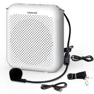 NORWII S358 10W Voice Amplifier Rechargeable 2000mAH, Portable Waistband and Wired Headset Microphone, Personal Microphone Amplifier for Teachers, Presentation, Training, Tour Guides ect