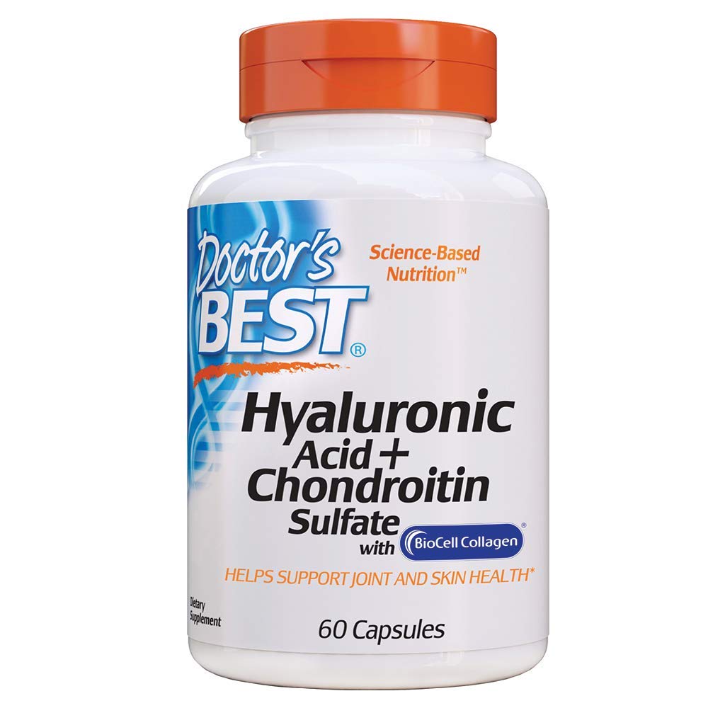 Doctor's Best Hyaluronic Acid with Chondroitin Sulfate, Non-GMO, Gluten Free, Soy Free, Joint Support, 60 Caps