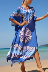 YouKD Women's Long Kaftan Bohemian Beach Swimsuit Cover Up Dress Plus Size Robe