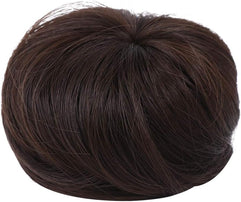 OSALADI Hair Extensions, Synthetic Hair Bun Wig Hair Chignon Wig Hair Plate Tool Hairpiece Wig Dark Brown