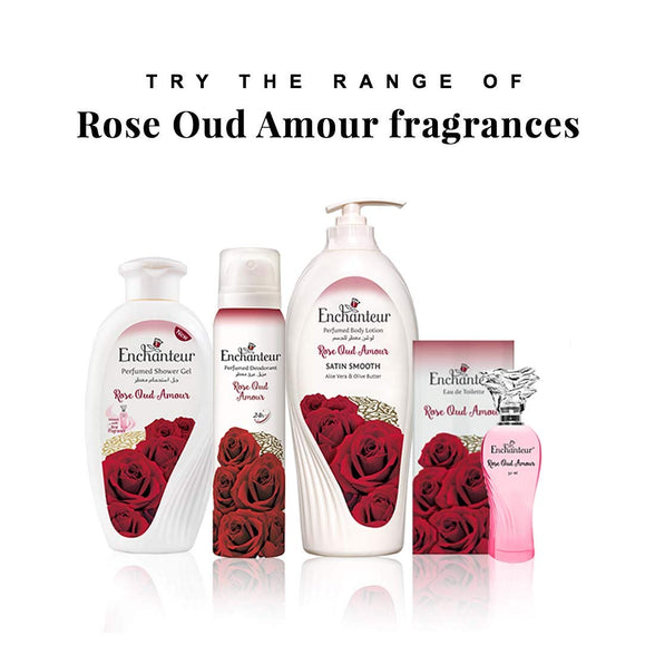 EnchantEUr Rose Oud Amour Eau De Toilette, Perfume For Women, Long Lasting Fragrance, 100 Ml