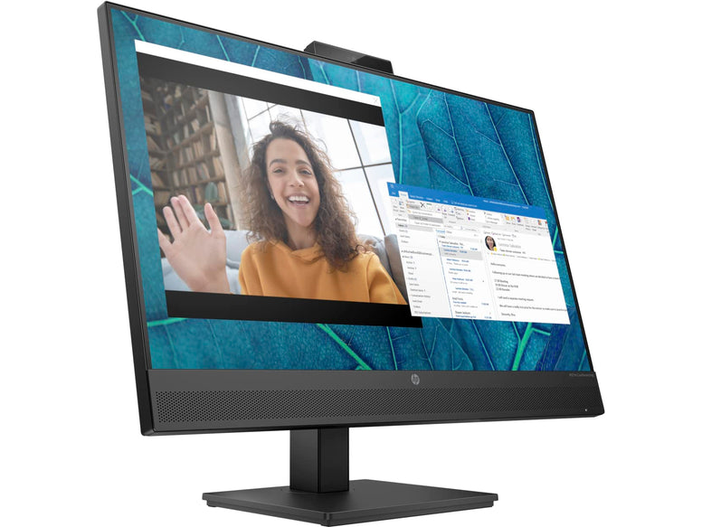 HP M27m Conferencing Monitor 68.58 cm (27") Anti-glare FHD (1920 x 1080), IPS, 300 nits, Height Adjustable, Webcam 5MP; HP Eye Ease/Mic Speakers 2 x 2 W On-screen controls, 3 Years Warranty.