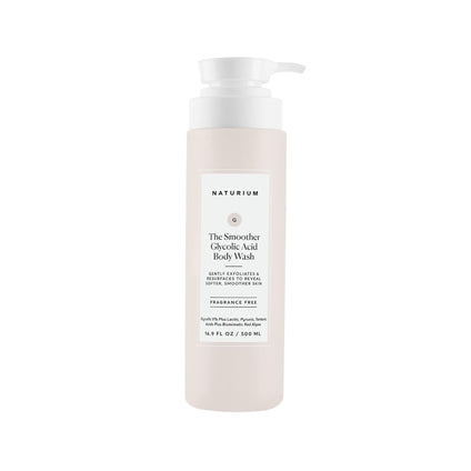 Naturium The Smoother Glycolic Acid Exfoliating Body Wash, Soft & Smoothing Cleanser, 16.9 oz