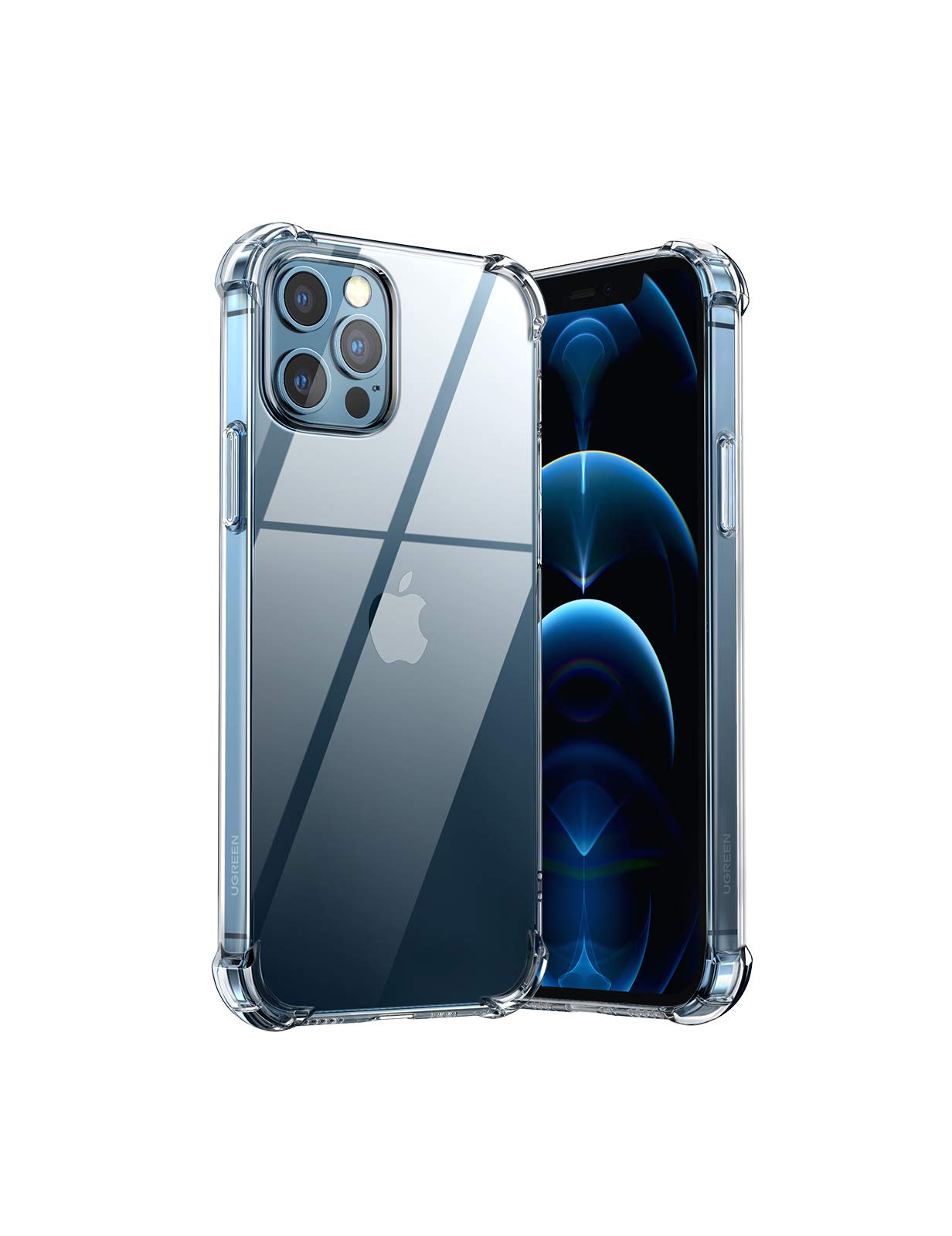 UGREEN Clear iPhone 12 Case, iPhone 12 Pro Case 6.1 inch Ultra Slim Thin Case, TPU Material with 4 Corners Bumper, Shockproof Case Soft Scratch-Resistant Anti-Drop Cell Phone Cover For iPhone 12/12Pro