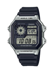 Casio 10-Year Battery, Black, Quartz Watch