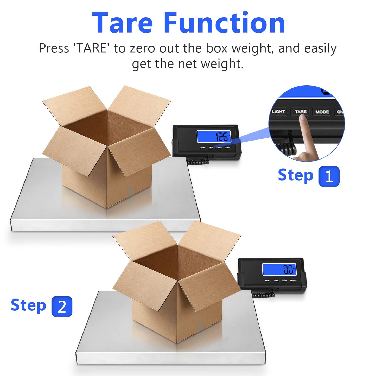 Fuzion 330lbs/5 oz Digital Shipping Scale for Packages, Heavy Duty Weight Scale, Stainless Steel Large Platform, Commercial Scale for Business, Office Postal Scale for Parcel, Puppy Scale