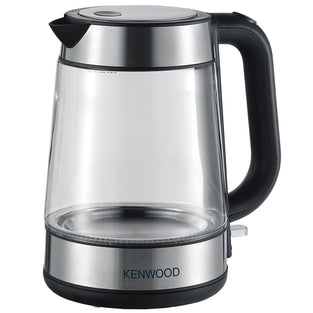 KENWOOD Glass Kettle 1.7L Cordless Electric Kettle 2200W with Auto Shut-Off & Removable Mesh Filter ZJG08.000CL Clear/Silver/Black