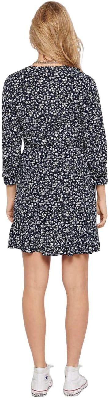 ONLY Women's Onlcarly L/S Wrap Short Dress Noos WVN