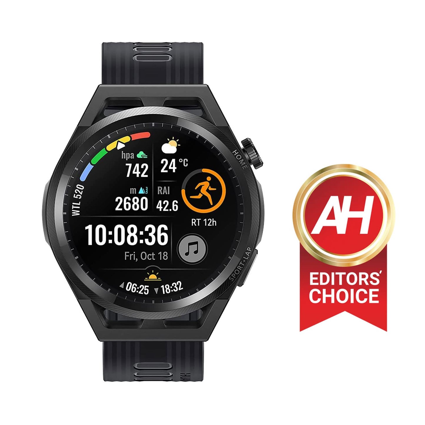 HUAWEI WATCH GT Runner Smartwatch - Scientific Running Program, Accurate Real-Time Heart Rate Monitoring, Marathon Runway-Level Locating, Lightweight and Comfortable, 2 Week Battery Life - Black, 46mm