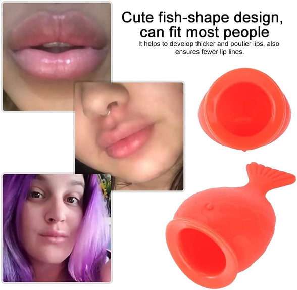 Anbane Lip Enhancement Device Fish-Shaped Lip Plumper Enhancer Full Lips, Lip Enhancement, Lip Plumper, Improving Lip Drooping for Makeup Women