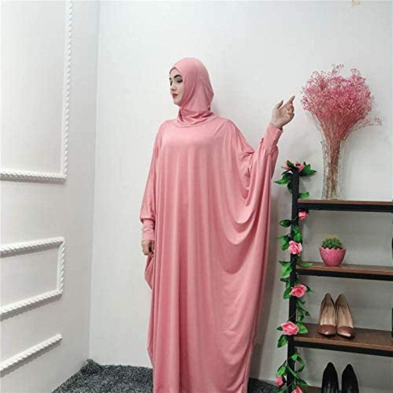 Women's Muslim Abaya Dress Prayer Dress Islamic Headdress Maxi Robe Dubai Kaftan，Hijab Full Length Dress