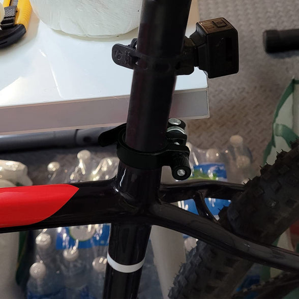 2pc Bike Seatpost Clamp, Aluminum Quick Bike Seat Clamp for Road Bike Casual Bike(black 31mm)