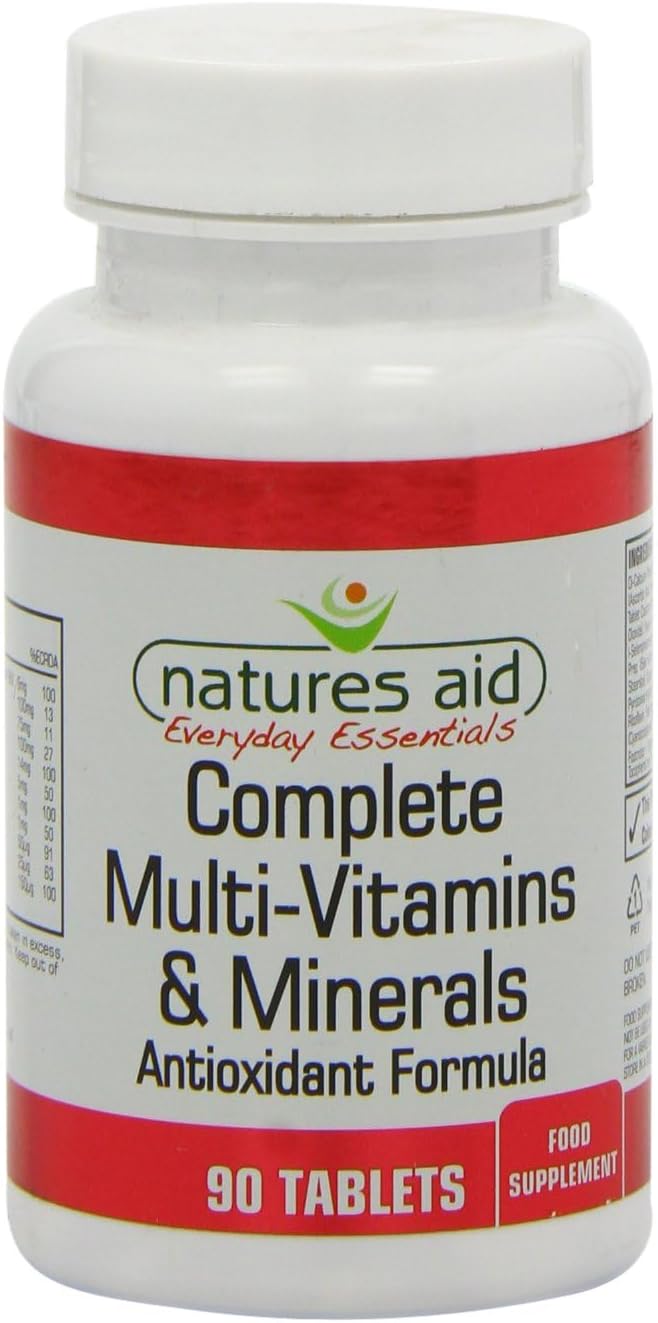 Natures Aid Complete Multi-Vitamins & Minerals, 90 Tablets