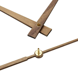 HEVSTIL 3-Set Walnut Wooden Clock Hands Suitable for Seiko Shaft 10 inch or 12 inch Clock