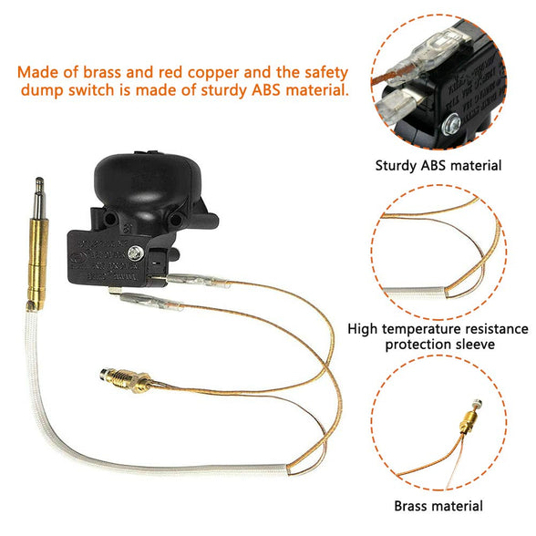 Patio Gas Heater Repair Replacement Parts, Patio Heater Thermocouple Replacement, Anti Tilt Switch Fits Patio And Room Propane Heater Garden Outdoor Heater Accessories, 13.9 Inch