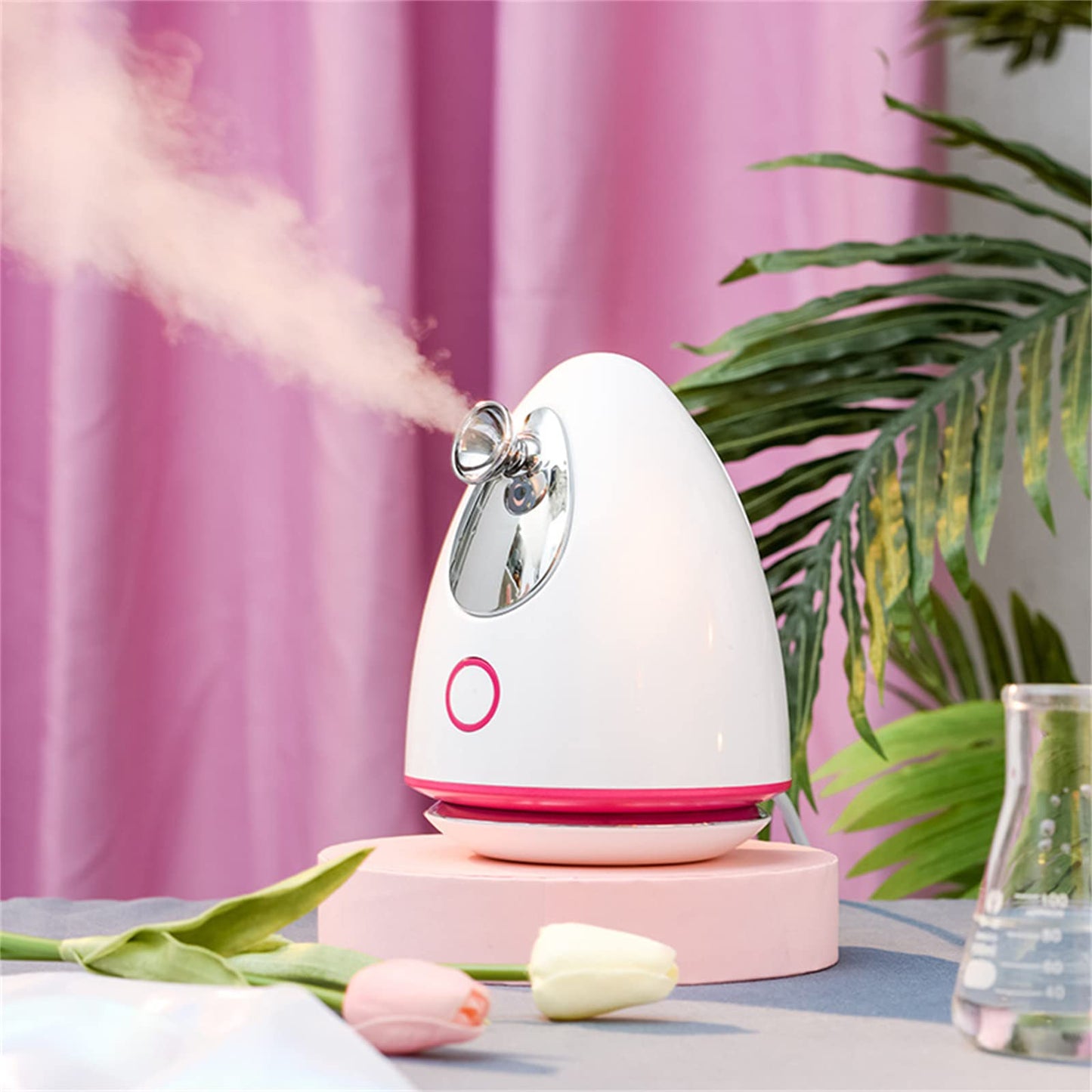 Arabest Facial Steamer, Nano Ionic Face Steamer for Facial Deep Cleaning, Warm Mist Home Spa Portable Humidifier for Men and Women Face Spa Moisturizing Unclogs Pores (Small Mist)