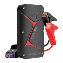 Promate Water Resistant Car Jump Starter, ULa-Compact Powerful 1200A/12V Peak and 16000mah Dual USB