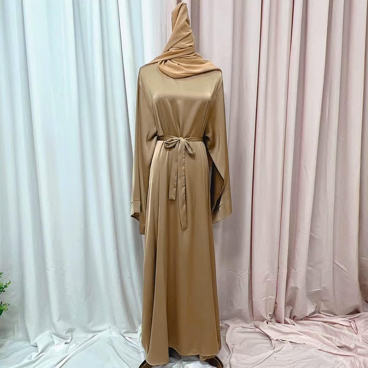 Abayas for Women Muslim Dress, Eid Ramadan Modest Prayer Clothes Islamic Arabic Kaftan Maxi Middle East Robe