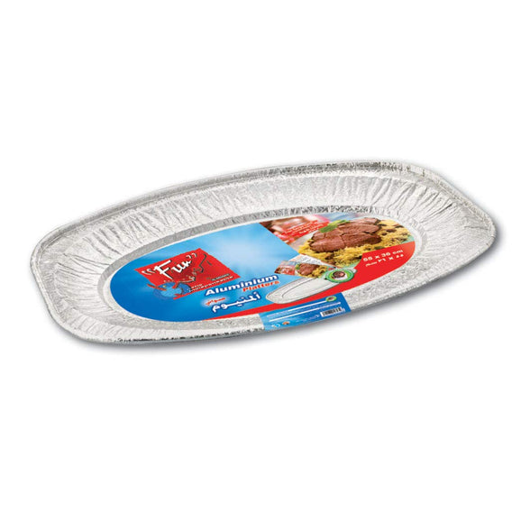Fun Indispensable Disposable Oval Aluminium Platter - Pack Of 1 - Large