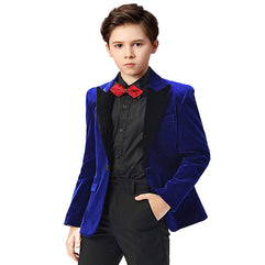 Boihedy Boys Suit Jacket for Kids Formal Velvet Blazer 3 Y