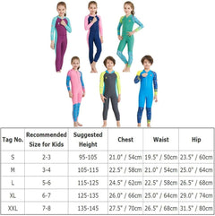 Swimming Suit for Girls, Kids One Piece Swimsuit Long Sleeve Rash Guard Swimwear Wetsuit 2-8T