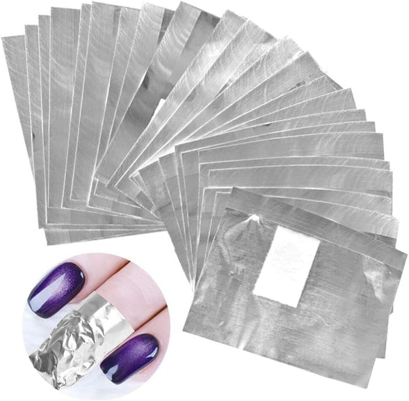 Goodern 200Pcs Nail Polish Remover Pads,Full Cover Nail Cleaner Pads Nail Foil Remove Wraps with Attached Lint Pad,Nail Polish Remover Gel Nail Polish Remover Foil Nail Wraps for Removing Nail Polish