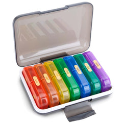 YUSHAN Travel Pill Organizer 2 Times a Day Weekly, Pill Box Contains 7 Cute Medicine Organizer, Premium Material & BPA-Free Pill Case to Storage Vitamins/Fish Oil/Supplements.