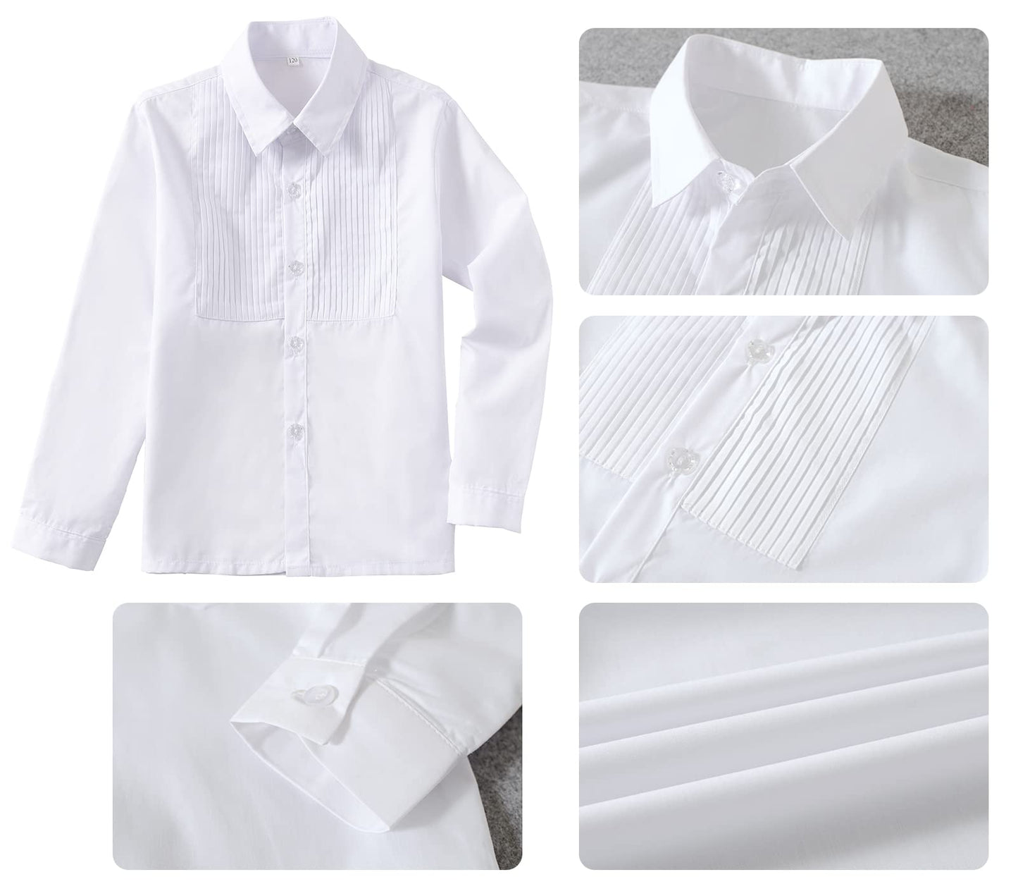 Boys Suits Slim Fit 4 Piece Formal Dresswear Suit for Kids Tuxedo Wedding Set Toddler Boy Dress with Vest Shirt Pants and Tie (Size 5))