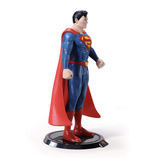 BendyFigs The Noble Collection DC Superman - Officially Licensed 7.5in (19cm) DC Bendable Toy Posable Collectable Doll Figures With Stand - For Kids & Adults - Gifts For Superman Fans