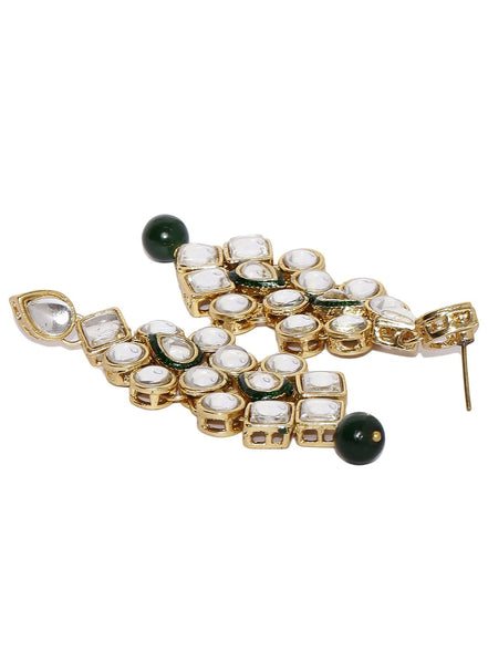 Shining Diva Fashion Gold Plated Jewellery Set for Women (Green)(rrsd7818s)
