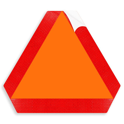 Sicol Plus Slow Moving Vehicle Sign (Pack of 01) Tractor Stickers, Golf Cart Accessories, smv signs UTV Tractor Reflective warning signs size 16 X 14 Inches Triangle Reflectors for Highway Safet