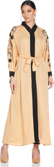 Nukhbaa Women's Abaya, Beige