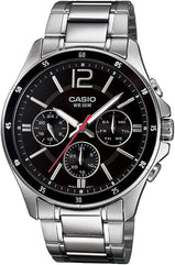 Casio Men's Dial Stainless Steel Band Watch - MTP-1374D-1AVDF