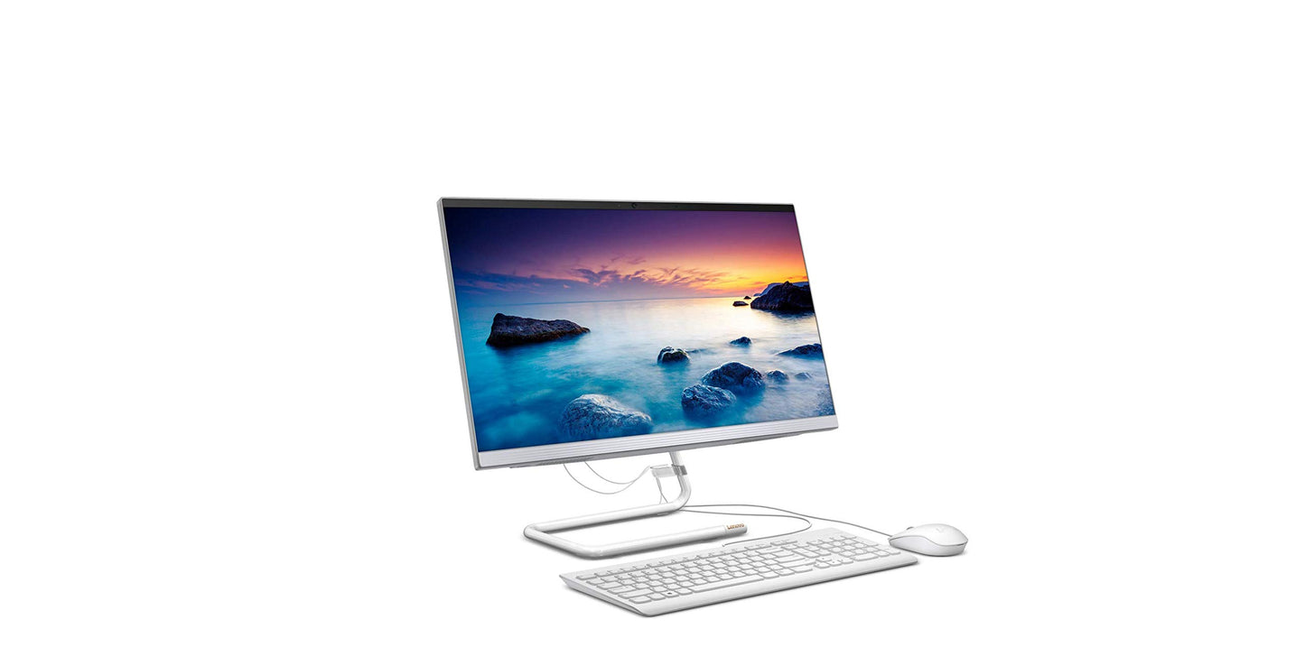 Lenovo IdeaCentre AIO340, All in One Desktop, 23.8 inch FHD Touch Display, Intel Core i5-10400T, 8GB RAM, 512GB SSD Storage, AMD Radeon 625 2G GDDR5 Graphics, Win10, White Color - [F0EU00ATAX]