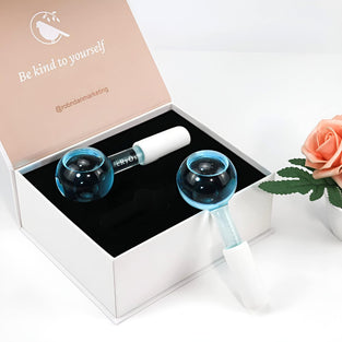 cRyOs5 Facial Ice Globes. 2 PCS Facial Ice Globes for Facial Massage, Effective Face Globes for Daily Beauty Routines, Reduce Wrinkles, Reduce Puffiness, Enhance Circulation, Relieve Headaches.