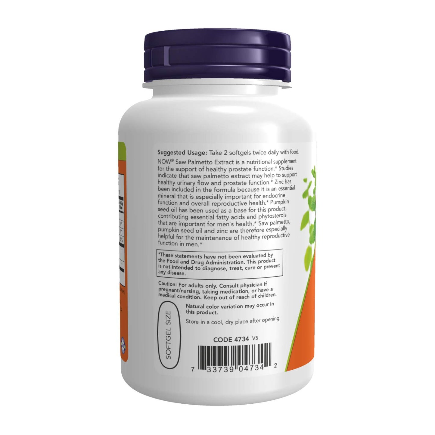 Now Foods Saw Palmetto Extract 80Mg, 90 Softgels