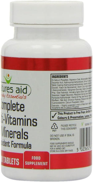Natures Aid Complete Multi-Vitamins & Minerals, 90 Tablets