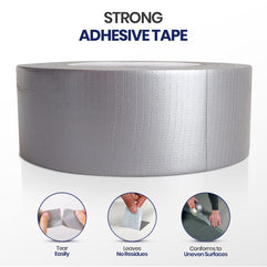 MARKQ 4 Rolls Duct Tape, 2 inches x 15 yards Strong Adhesive Silver Tape for Packing, Kitchen Home, Office, Indoor & Outdoor Use