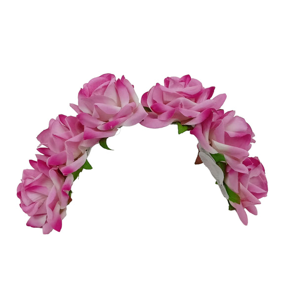 LYF5STAR Artificial Bridal Baby Pink Rose Flower Veni Gajra Hair Juda For Women Floral Hair Bun Accessories | Suitable for Traditional Indian Wedding/Marriage/Engagement