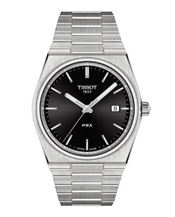 Tissot mens PRX 316L stainless steel case Dress Watch Grey T1374101105100, Grey, Quartz Movement