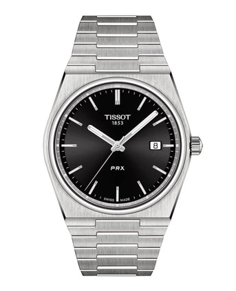 Tissot mens PRX 316L stainless steel case Dress Watch Grey T1374101105100, Grey, Quartz Movement