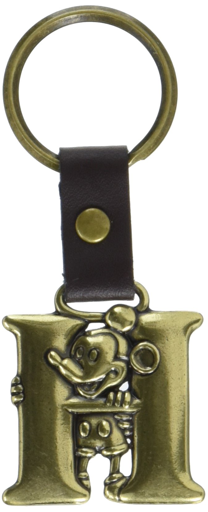 Mickey Mouse Letter H Brass Key Chain