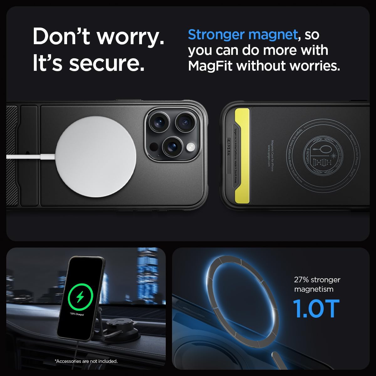 Spigen Rugged Armor MagFit for iPhone 15 Pro case cover (2023) MagSafe compatible - Matte Black