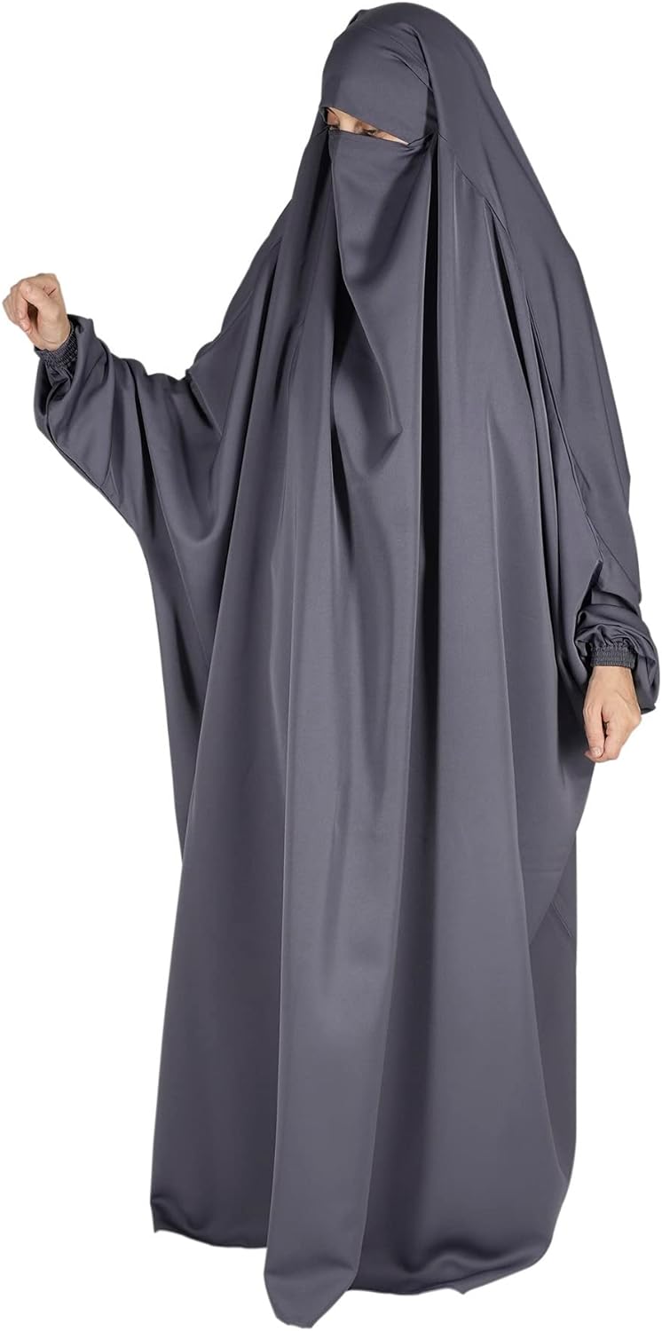 Islamic prayer dress women abaya - One piece muslim praying outfit hijab فستان ملابس صلاة للنساء - MODERN COMFORTABLE ELEGANT JILBAB - NIDA FABRIC - HANDMADE IN UAE.