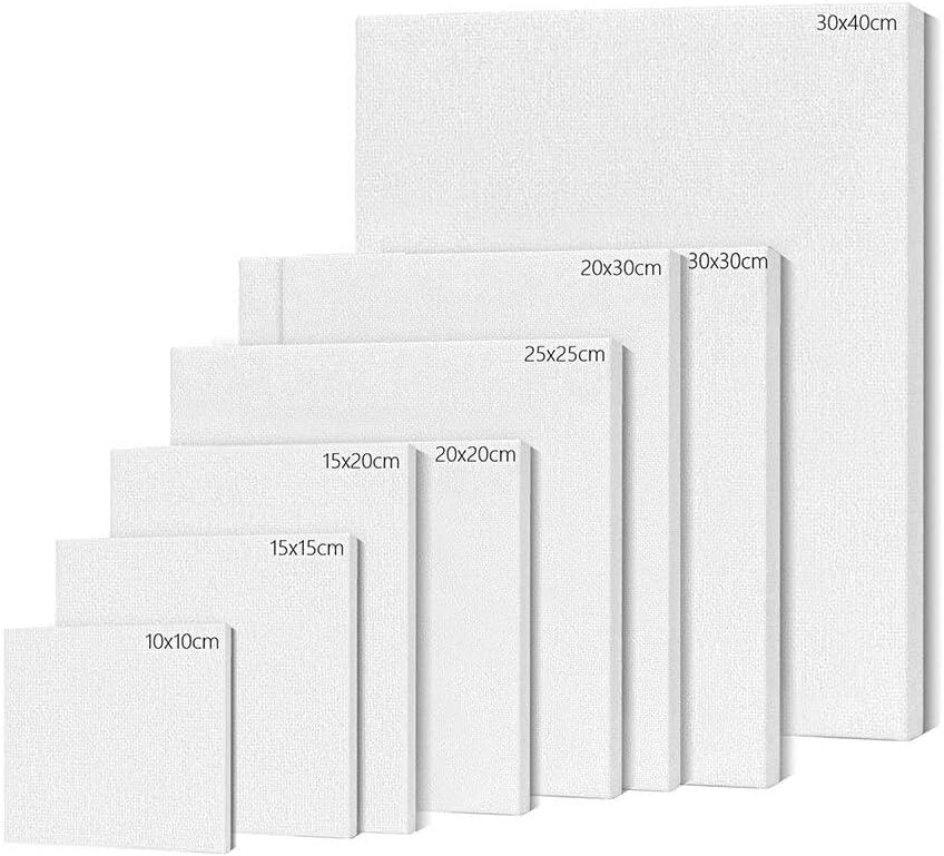 Basic BS -321 20x30cm Stretchable Blank Art Boards Set,- 5 Pieces, White