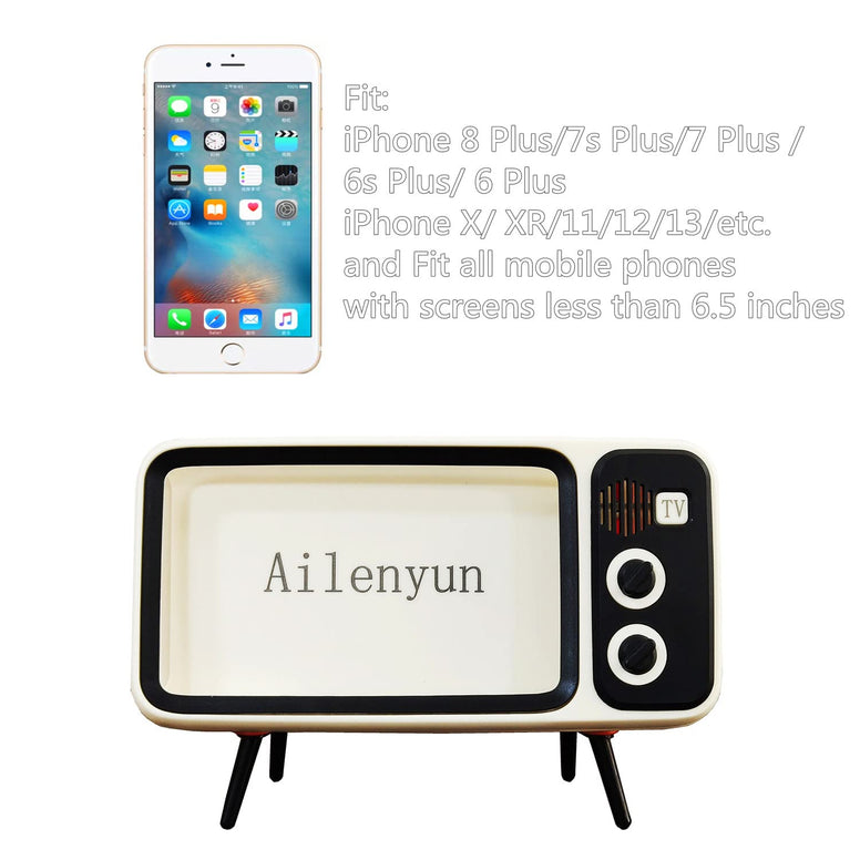 Mobile Phone Screen Stand. with Speaker Function. It can be Connected by Bluetooth or by Wire. Without The Screen Magnifier Function. But More Practical Than a Screen Magnifier. A Smart Gift for