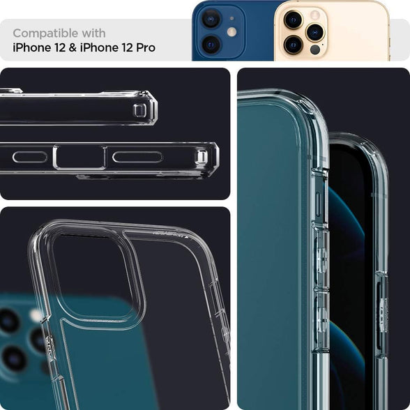 Spigen Ultra Hybrid designed for iPhone 12 case and iPhone 12 PRO case cover (6.1 inch) - Crystal Clear