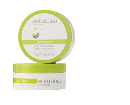 Solutions by Great Clips Pliable Putty, 59ml Finishing Hair Product w/Medium, Workable Hold Provides Flexibility & Texture