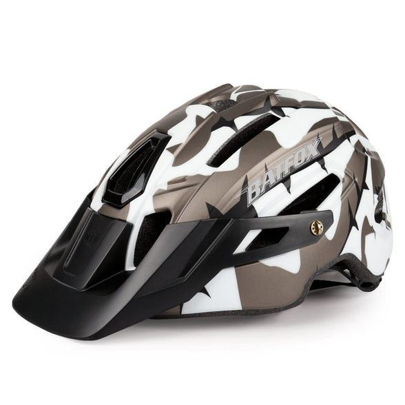 BATFOX Bike Helmet,Mountain Bike Helmet Helmets for Men Women Adults Youth with Rear Safety Light 56-61CM