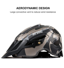 PTSOC Adult Mountain MTB Lightweight Bike Helmet with Adjustable Regulator Tail Light